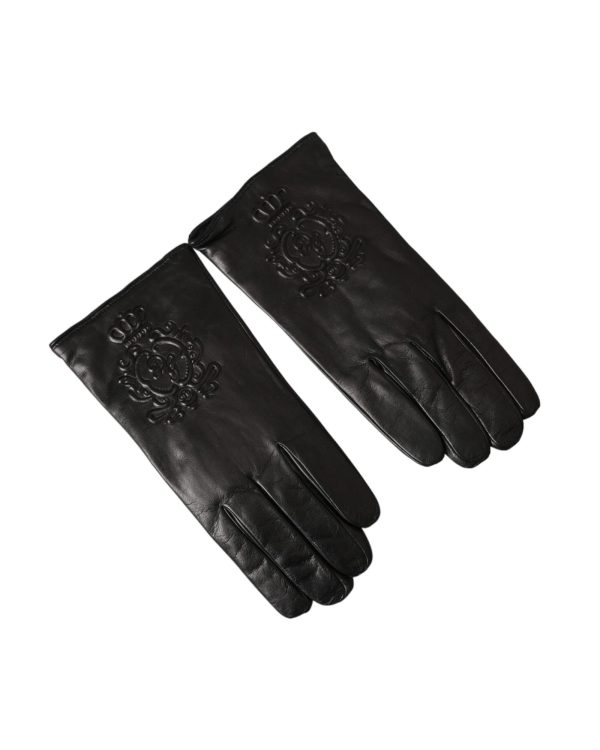 Dolce & Gabbana  Men s Leather Gloves Black Discount