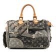 Gray Louis Vuitton Monogram Denim Patchwork Speedy 30 Boston Bag Online now