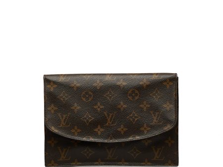 Brown Louis Vuitton Monogram Pochette Rabat 23 Clutch Bag on Sale