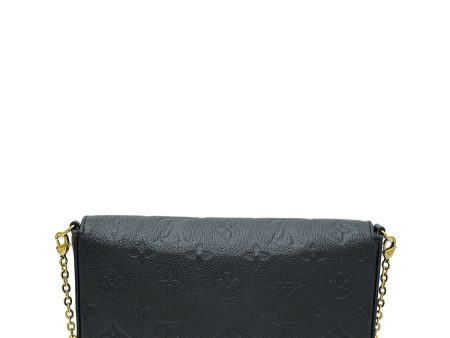 Louis Vuitton Black Monogram Empreinte Pochette Felicie Cheap