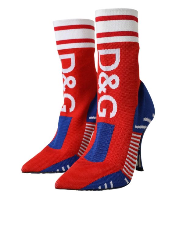 Dolce & Gabbana  DG Sock Boots Red Blue Fashion