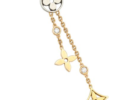 Louis Vuitton 18K Tricolor Gold Diamond Idylle Blossom Y Pendant Necklace Online Sale