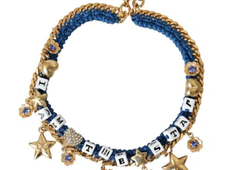 Dolce & Gabbana  I Am The Star Blue Braided Bracelet on Sale