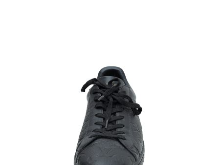 Louis Vuitton Black Monogram Embossed Luxembourg Trainer Sneaker 7 For Cheap