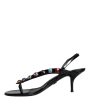 Dolce & Gabbana  Thong Sandals with Rhinestones - Black Patent Leather Sale