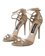 Dolce & Gabbana  Women s Gold Satin Stiletto Sandals Fashion