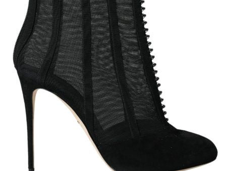 Dolce & Gabbana  Black Mesh Booties Fashion