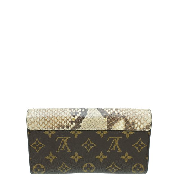 Louis Vuitton Tricolor Monogram Python Pallas Wallet For Discount