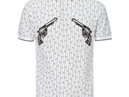 Dolce & Gabbana  Pistol Print Polo Shirt for Men Fashion