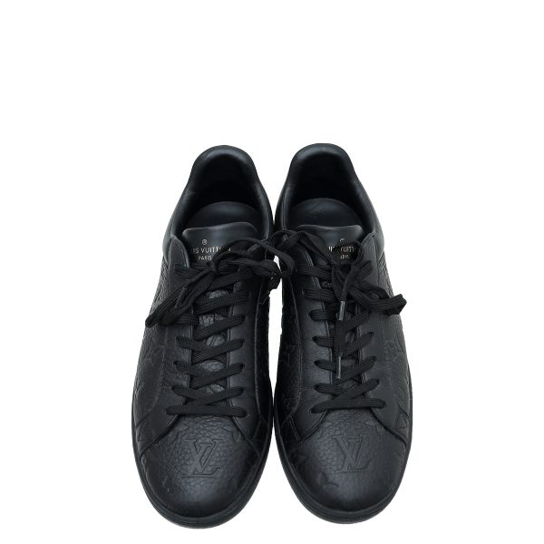 Louis Vuitton Black Monogram Embossed Luxembourg Trainer Sneaker 7 For Cheap