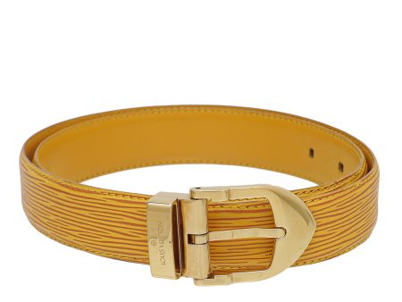 Louis Vuitton Yellow Ceinture Classic Belt 34 Hot on Sale