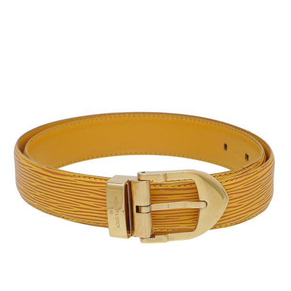 Louis Vuitton Yellow Ceinture Classic Belt 34 Hot on Sale