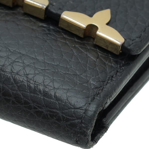 Louis Vuitton Black Capucines Compact Maxi Wallet For Cheap