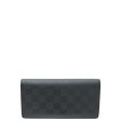 Louis Vuitton Black Damier Infini Brazza Wallet W  TS Initials on Sale