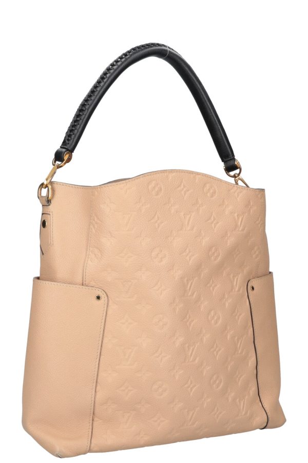 LOUIS VUITTON Bagatelle Bag Empreinte MNG Beige Fashion