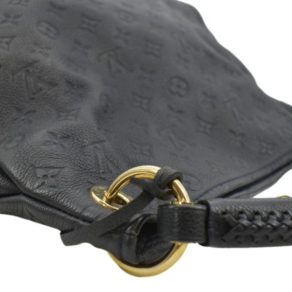 LOUIS VUITTON Artsy MM Empreinte Leather Hobo Bag Black For Sale