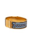 Gold Louis Vuitton Loquet Wide Enamel Bracelet Online Hot Sale