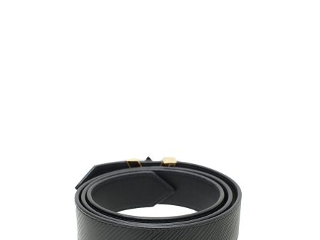 Louis Vuitton Black 30 mm Twist Belt 34 on Sale