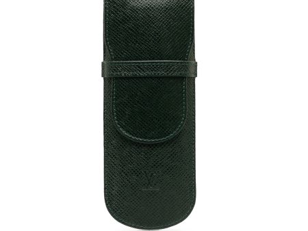 Green Louis Vuitton Taiga Etui Pen Case Discount