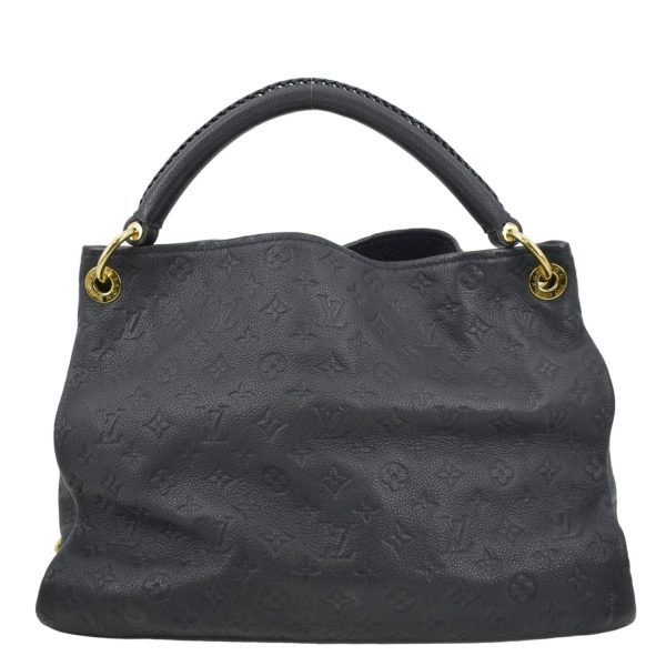 LOUIS VUITTON Artsy MM Empreinte Leather Hobo Bag Black For Sale