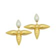 Louis Vuitton White Louisette Stud Earrings on Sale