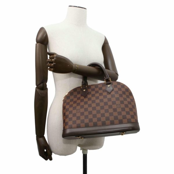 LOUIS VUITTON Alma Red N53151 Damier Ebene Canvas Size PM Online Sale