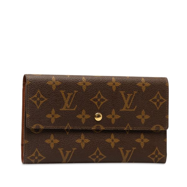 Brown Louis Vuitton Monogram Porte Tresor International Long Wallets Supply