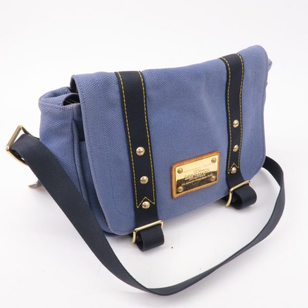 Louis Vuitton Antigua Besace PM Shoulder Bag Blue M40081 on Sale