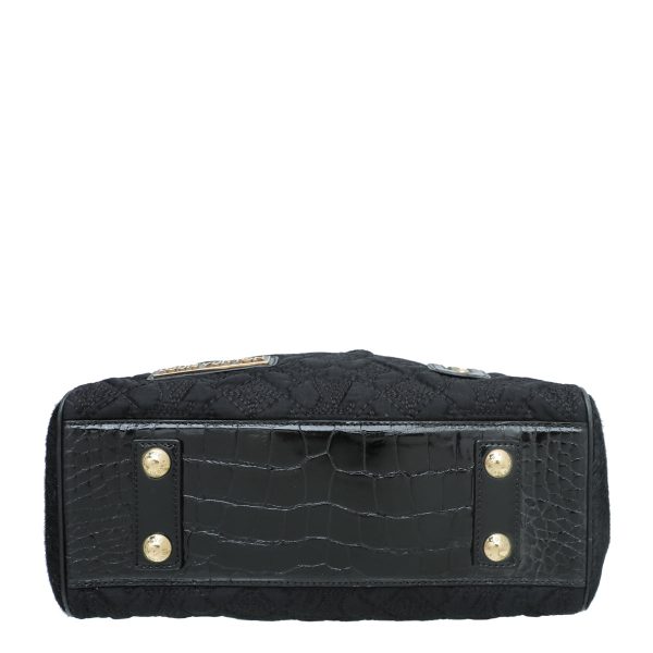 Louis Vuitton Black Satin Pony Alligator Linda Bag Online