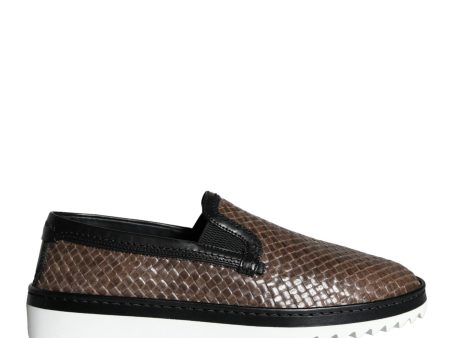 Dolce & Gabbana  Men s Woven Leather Slip-On Sneakers Online Hot Sale