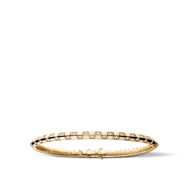 Le Damier de Louis Vuitton Bracelet, Yellow Gold and Diamonds For Sale