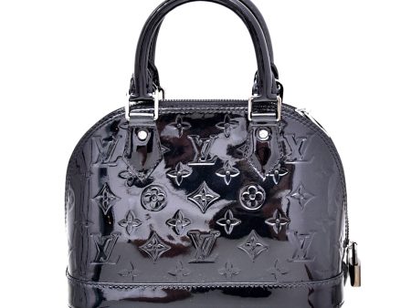 Louis Vuitton Black Magnetique Monogram Vernis Alma BB Bag Hot on Sale