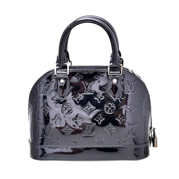 Louis Vuitton Black Magnetique Monogram Vernis Alma BB Bag Hot on Sale