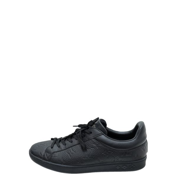 Louis Vuitton Black Monogram Embossed Luxembourg Trainer Sneaker 7 For Cheap