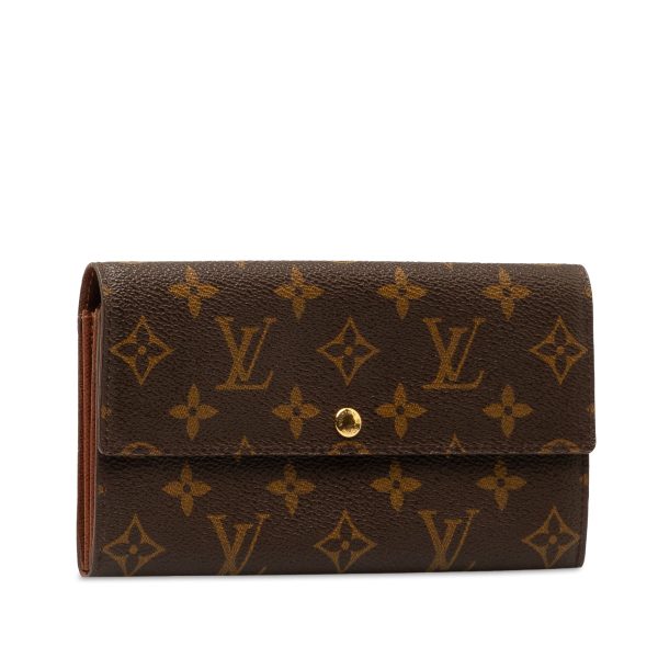 Brown Louis Vuitton Monogram Sarah Long Wallet Cheap