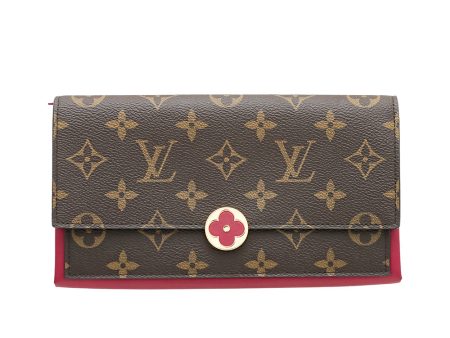 Louis Vuitton Bicolor Monogram Flore Long Wallet Online Sale