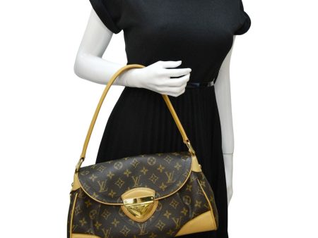 LOUIS VUITTON Beverly MM Monogram Canvas Satchel Bag Brown Sale