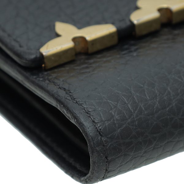 Louis Vuitton Black Capucines Compact Maxi Wallet For Cheap