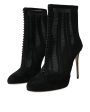 Dolce & Gabbana  Black Mesh Booties Fashion