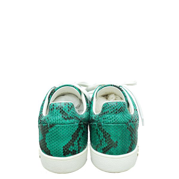 Louis Vuitton  Dubai Exclusive  Bicolor Python Frontrow Sneakers 37.5 For Cheap