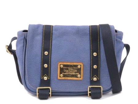 Louis Vuitton Antigua Besace PM Shoulder Bag Blue M40081 on Sale