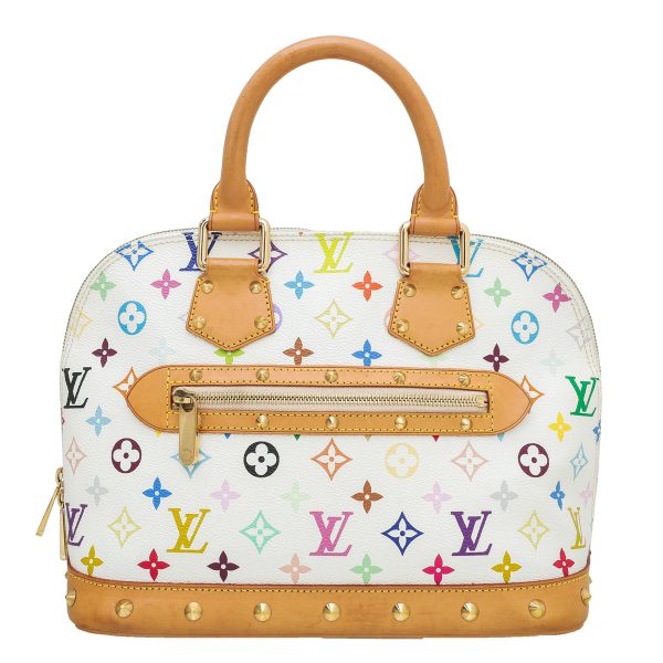 Louis Vuitton White Multicolor Monogram Alma Bag For Cheap