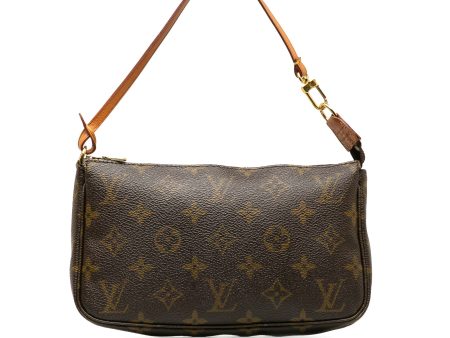 Brown Louis Vuitton Monogram Pochette Accessoires Baguette Online now