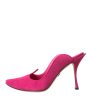 Dolce & Gabbana  Suede Pointed Toe Slingback Mules - Pink Hot on Sale