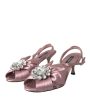 Dolce & Gabbana  Bow Slingback Sandal - Pink Cheap