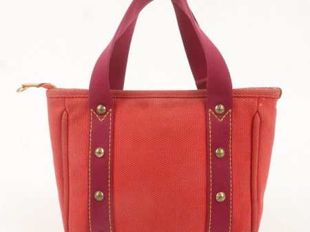 Louis Vuitton Antigua Cabas PM Tote Bag Hand Bag Beige Red M40038 For Cheap