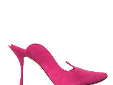 Dolce & Gabbana  Suede Pointed Toe Slingback Mules - Pink Hot on Sale