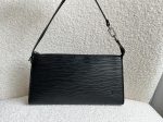 Louis Vuitton Vintage Black Epi Leather Pochette Supply