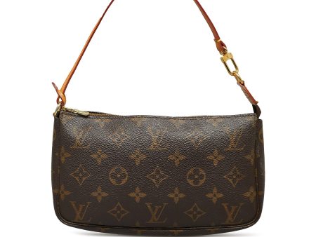 Brown Louis Vuitton Monogram Pochette Accessoires Baguette For Discount