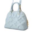 LOUIS VUITTON Alma・Soft Blue Gacier M59822 Calf Leather Monogram・Pattern Size BB Fashion